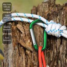 Móc khóa carabiner nhôm chịu lực cao, độ bền vượt trội, chống mài mòn, kẹp nhanh, móc an toàn cho bình nước ba lô ngoài trời, móc treo đa chức năng tiện dụng. - nhiều màu - Xem 5