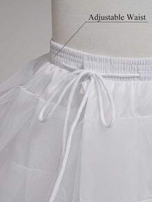 XKTRXF Váy lót không khung 8 lớp bằng vải tuyn cho váy cưới, váy dạ hội màu trắng dành cho nữ. - màu đen - Xem 7