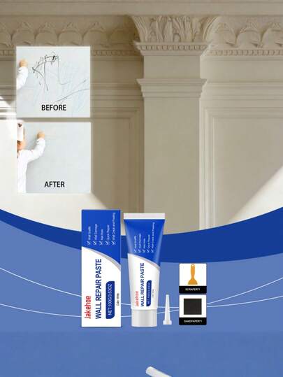 Kit de cuidado de paredes - Pasta para reparar manchas, grafitis, renovación, pintura descascarada y grietas en el hogar