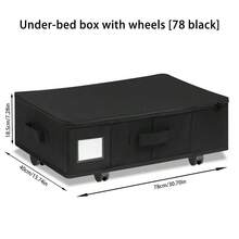 2pcs Under Bed Space-Saving Storage Organizer Box With Wheels - Waterproof Oxford Fabric, Pull-Out Design, Suitable For Clothes, Shoes, Socks - Dust-Proof Folding Box, Suitable For Toys And Books - Multicolor - View 10