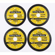 105/110/115/125mm Diamond Saw Blade, Ultra-Thin Mesh Turbo Cutting Disc, Suitable For Marble, Granite, Ceramic Tile, X-Type Teeth Precise Cutting, Wet & Dry Use - Diamond Cutting Disc - View 4