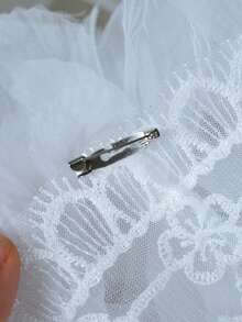 2 chiếc khăn choàng dài thêu 3D, chất liệu chiffon trắng, phụ kiện chụp ảnh cưới, bãi biển, có ghim cài. - Nhiều màu - Xem 4