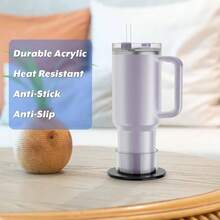 Cup Drink Holder 30/40oz Tumbler With Handle IceFlow 20/30oz, Drink Coaster With Anti - Slip, Anti - Spill Table And Desk Cup Holder Fits Most Bottles Under 3.35 InchNot Include Cup - 白色 - 查看 4
