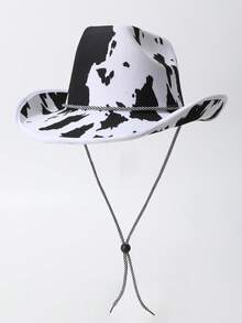 Mũ lưỡi trai unisex in hình bò sữa phổ biến, mũ cao bồi miền Tây tối giản thời trang dễ phối đồ, mũ chống nắng phong cách punk cá tính, vành điều chỉnh được, thích hợp cho các bữa tiệc, sự kiện theo chủ đề miền Tây, tụ họp, cosplay, lễ tốt nghiệp, dạ hội hóa trang, lễ hội, tiệc sinh nhật, lễ hội âm nhạc, leo núi. - A - Xem 4