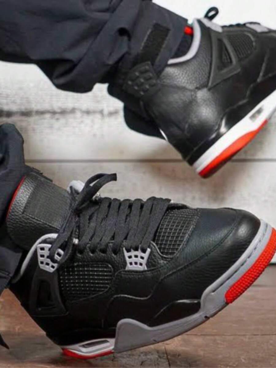 Promotion: Basketball Shoes, Air 4 Skate Shoes, Gym Shoes, Premium Training Shoes, 24-Hour Shipping, Black And White - 京東 AIR 4 紅黑 - 查看 1
