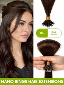 Tóc nối Nano Ring bằng tóc thật Remy, dài 12-22 inch, không đường nối, hạt nhỏ li ti, thẳng tự nhiên, vô hình, thích hợp cho phụ nữ dự tiệc cưới, kỷ niệm, tốt nghiệp, dạ hội, tiệc tối, quà tặng chuyên nghiệp tại salon, quà tặng ngày Valentine, phong cách Y2K. - Nhiều màu - Xem 14