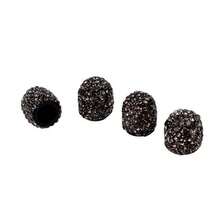 4 piezas Tapas de válvula de neumático de coche con diamantes incrustados - Tapas de válvula con base de cerámica y diamantes brillantes, universales para coches, SUV, camiones, motocicletas y bicicletas - A - Ver 3