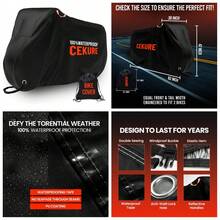 Bike Cover For 2 Bikes - 600D Bike Covers Outdoor Storage Waterproof & Heavy Duty, Bicycle Cover For 2 EBike, Mountain Bike, Road Bike, Hybrid Bike, Beach Cruiser Bike, Scooter And More - A - View 2
