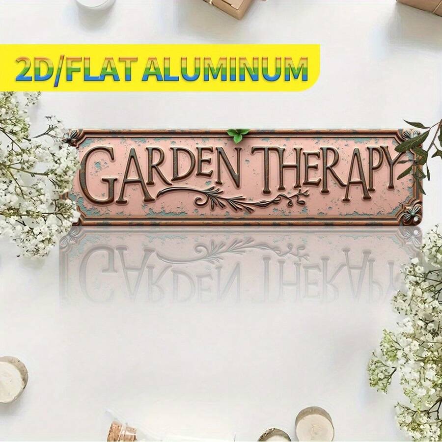 1pc 2D Flat Vintage Humorous Rusty "GARDEN Relax" Retro Aluminum Metal Wall Plaque - Countryside Vintage Decor Sign For Living Room, Outdoor Enthusiasts Gift, Home, Kitchen, Office, Cafe, Bathroom, Bar - Multipurpose Wall Art, Vintage Home Decor, Cafe Decoration, Retro Design, Weathered Finish, Classic Style, Rustic Aluminum Wall Art Entryway Long Plaque - 3.94x15.75 Inches