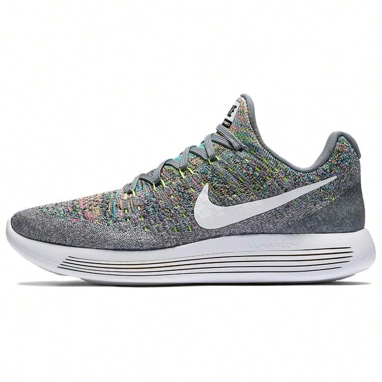 Nike LunarEpic Flyknit 2 Abrasion Resistant Low Top Running Shoes Women's Gray White Greyish White - xám - Xem 1