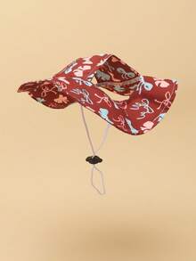 Sombrero de sol a prueba de viento lindo, material de poliéster, diseño con orejas expuestas, antideslizante y a prueba de caídas, accesorio esencial para perros y mascotas, adecuado para que mascotas pequeñas lo usen al aire libre todo el año - Multicolor - Ver 10