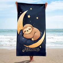 1pc Customizable Beach Towel - Super Soft Microfiber Material, Quick Drying, Anti-Sand, 10 Personalized Text Options - Suitable For Beach, Travel, Camping, Swimming - Excellent Gift Choice - Multicolor - View 12