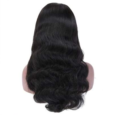 卷曲13x4蕾丝前假发，真人发，预先拔毛，自然波浪卷蕾丝假发，带婴儿发，200%密度透明蕾丝前假发，女士真人发，自然色假发，自然黑色自然波浪卷发，自然卷发造型，完美适合日常佩戴、特殊场合，无需胶水即可佩戴，适合所有种族，适合周末度假、假期、毕业典礼、婚礼等场合（8-16英寸波波头假发）