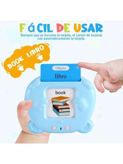 Tarjetas Bilingües 224 Palabras Español-Inglés 1 Set Educativas - Multiusos para Niños, Preescolar, Aprendizaje y Regalos