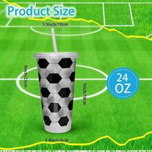 10 piezas/Set 710ml Vasos de plástico reutilizables con temática de la Copa Mundial 2026, gruesos y resistentes, pueden contener agua, café, té, leche, limonada, té mixto, jugo. Portátiles y fáciles de limpiar, adecuados para ver los partidos de la Copa Mundial, fiestas de fútbol y celebrar victorias. Un regalo perfecto durante la Copa Mundial de Estados Unidos-Canadá-México. - Multicolor - Ver 4