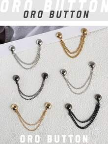 Pants Leg Anti-Drag Adjuster Clips, Magnetic Buckle Detachable Chain Fixator For Pants That Are Too Long - A - View 3