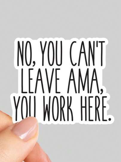 1 Miếng Dán PVC Chống Nước Ngoài Trời 3 Inch Có Thể Tháo Rời - Câu Nói Hài Hước Dành Cho Bàn Làm Việc/Máy Tính/Xe Hơi - Quà Tặng Vui Nhẽo Nơi Làm Việc Cho Đồng Nghiệp/Bạn Bè, Miếng Dán "Không, Bạn Không Thể Rời Đi, Bạn Làm Việc Ở Đây", Miếng Dán Hài Hước Cho Đồng Nghiệp, Miếng Dán Hài Hước Cho Y Tá, Quà Tặng Sinh Viên Điều Dưỡng, Quà Tặng Bác Sĩ Cho Đồng Nghiệp