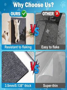 1pc Self-Adhesive Cat Scratch Pad, Suitable For Furniture Protection - Can Be Wall-Mounted, Floor And Corner Cat Scratch Pad With Horizontal Scratching Function, Indoor Cat Carpet And Hard Floor Cat Scratch Board - 30*60cm - View 7