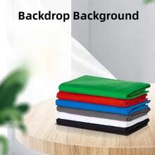 VOJCBKRE Photography Backdrop Cloth, White, Black, Green, Red, Blue, Gray Backdrops Suitable For Photography Shooting, Wedding, Video Conference, Birthday Party, Etc. (Excluding Stand And Clips) - View 2