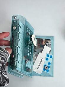 A7 Transparent Loose-Leaf Notebook, Blank Pages, Transparent Loose-Leaf Notebook, Sticker Notebook, Tri-Fold Soft Leather Notebook, PVC Transparent Replaceable Pages, Large Capacity Portable Loose-Leaf Binder, Suitable For Photo Album, DIY, Sticker Storage - Transparent - View 7