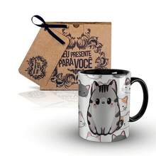 Black Mug With Kitten Wallpaper - Pink - View 5