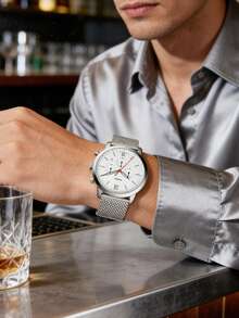 Đồng hồ Fossil nam, máy quartz, vỏ thép không gỉ, ba kim, mặt kính chống trầy xước FS5382/FS5383 - trắng - Xem 4