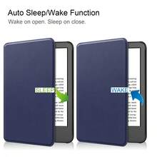 Ốp lưng máy tính bảng Kindle Paperwhite, thiết kế viền cứng chống sốc, tự động bật/tắt màn hình. - Màu xanh hải quân - Xem 4