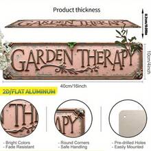 1pc 2D Flat Vintage Humorous Rusty "GARDEN Relax" Retro Aluminum Metal Wall Plaque - Countryside Vintage Decor Sign For Living Room, Outdoor Enthusiasts Gift, Home, Kitchen, Office, Cafe, Bathroom, Bar - Multipurpose Wall Art, Vintage Home Decor, Cafe Decoration, Retro Design, Weathered Finish, Classic Style, Rustic Aluminum Wall Art Entryway Long Plaque - 3.94x15.75 Inches - A - View 4