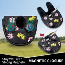 1pc DF3 Mouse Cheese Style Golf Club Head Cover, Golf Putter Cover, Golf Blade Putter Cover, Semi-Circular Putter Cover, Golf Club Head Cover - PU Material With High-End Embroidery, Fits Most Brands - Multicolor - View 5