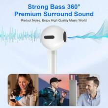 FCV 1Pack For IPhone 14 Pro Wired In-Ear Headphones With Lightning Connector, Corded Ear Buds With Built-In Remote To Control Music, Phone Calls, And Volume Headsets Compatible With IPhone 14/13/12/11/XR/XS/X/8/7/Pro Max Headsets With 40ft Cord - 查看 5