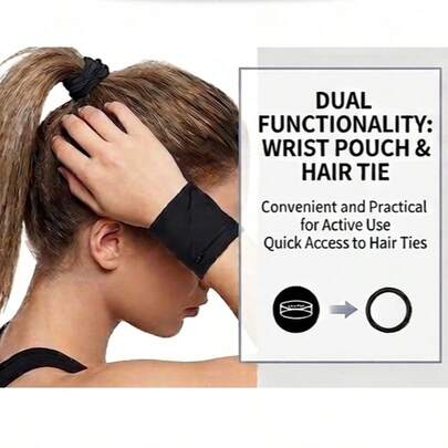 Zipper Pouch Wristband Wallet Sweatband Style For Keys ID Cards Cash Unisex Running Travel Arm Band Small Storage Pouch