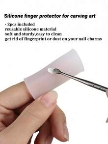 3pcs/Set Stainless Steel 3D Gel Sculpture Pens, Dual-Ended Nail Art Dotting Tools For Acrylic Powder Flower Design Carving And Modeling, Suitable For Extending Gel Polish Application - Multicolor - View 5