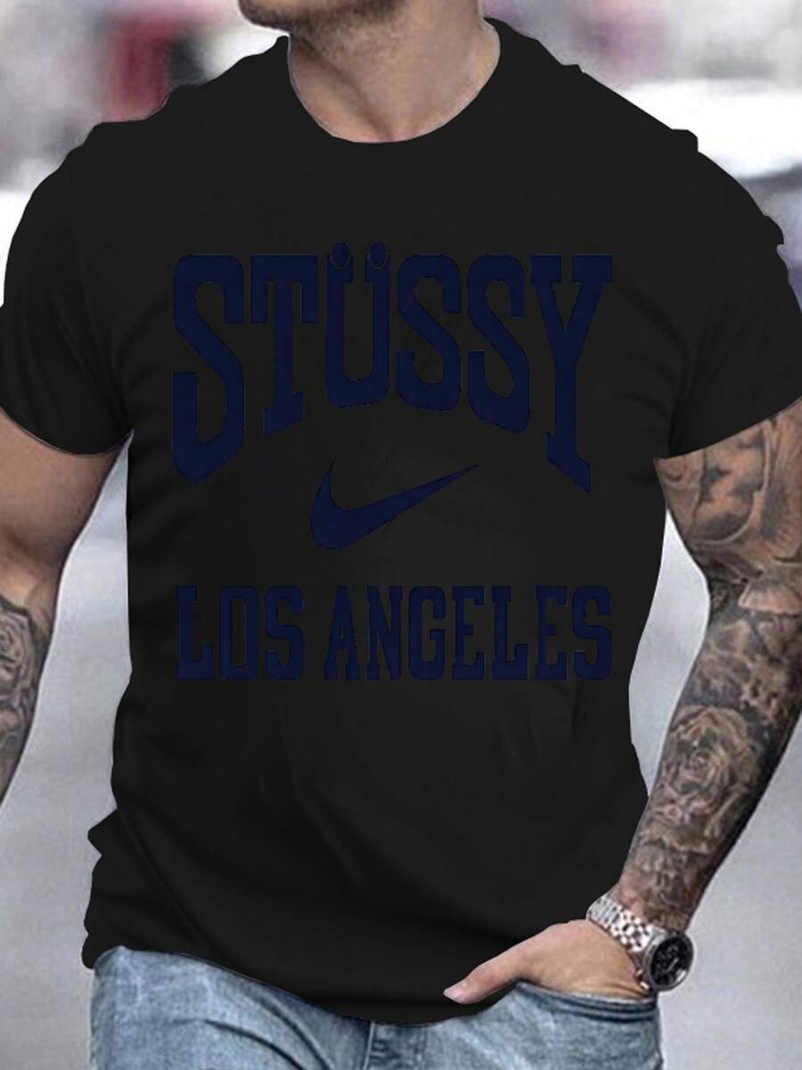 Camisetas masculinas - Preto - Ver 1
