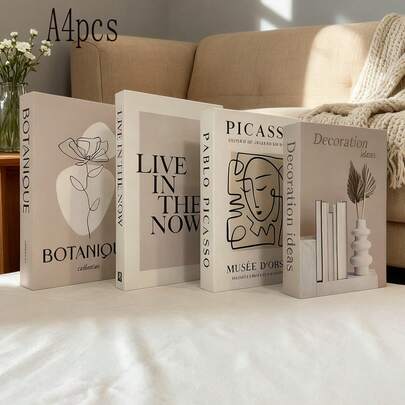 3pcs Faux Book Decor, Luxury Decorative Books, Living Room Decor, Home Decor, Coffee Table Books, Stackable Display Books, Hotel Decor, Gifts