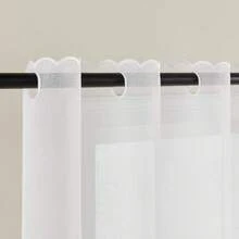 U HOME - Cortina Cocina, Visillo Cocina con bordados transparente - Curcubita - Ver 5