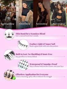Bottom Lash Clusters Kit DIY Eyelash Extensions 4 Styles Bottom Lashes Extension Kit Wispy Lower Eyelash Clusters Kit 5-7mm Natural Individual Lashes 212Pcs For Bottom Lash Extension - D - View 4