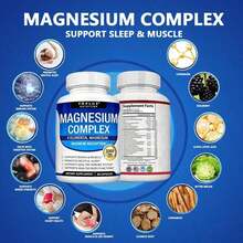 Complex Supplement 8 Elemental 1000mg - Magnesium Glycinate, Citrate, Malate, Taurate, Chelated For Easy Absorption For Bones, Muscle, Recovery, Energy, Vegan Non-GMO - 1set - View 3