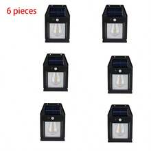 Grn-flashing 1/2/4/6pcs Solar Powered Front Door Lights, 3 Modes Switchable, Tungsten Filament Wall Lights, Outdoor Porch Yard Waterproof Night Lights, Fence Lights With Motion Sensor Function, Suitable For Garden Decoration Outdoor - Solar Powered - View 14