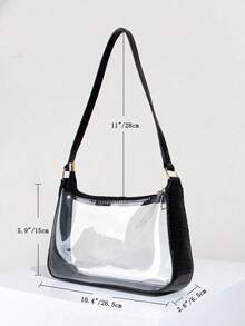 Clear Bag, Stadium Approved 12 X 12 X 6 Clear Transparent Purse Bag For Concerts Sports Events Festivals, Beach Bags - 無色 - 查看 5