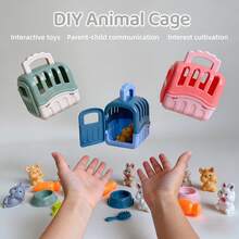 8pcs Cute Rabbit House Playset, Includes Randomly Colored Mini Accessories, Interactive Doll For Children 3-6 Years Old To Develop Imagination, Best Gift For Christmas And Thanksgiving - 彩色 - 查看 2