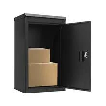 ZhdnBhnos Package Delivery Boxes For Outside | 25.4x11.42x14.96 Inch Lockable Parcel Drop Box | Wall Mounted Extra Large Mailbox For Parcel | Home Parcel Box For Porch Yard | With Anti-Theft Baffle | Black - Variant,4 - View 1