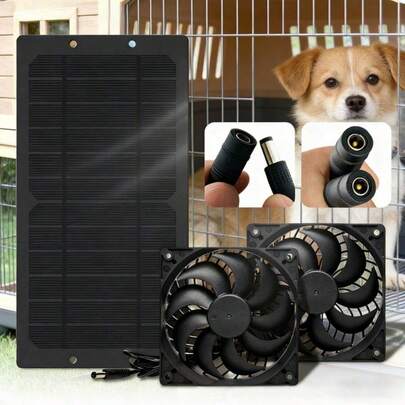 Quạt hút gió năng lượng mặt trời 10W, quạt thông gió năng lượng mặt trời chống thấm nước cho nhà kho ngoài trời, nhà kính, chuồng chó và chuồng thú cưng, lỗ thông gió làm mát hút và thoát khí.