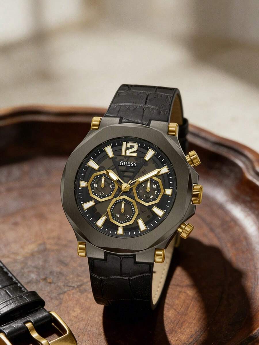 GUESS Essential Business Commute: GW0492G1 Stainless Steel Watch For Modern Professionals - Black - View 1