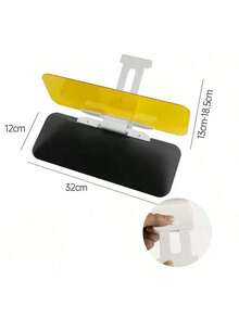 双用途汽车遮阳板，防眩光和远光灯防护 - 耐用ABS材质，适用于大多数车型 - 黃色 - 查看 14