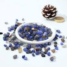 400g Blue Aagte Crushed Stone,Crystal Quartz Pebbles, Irregular Shaped Decorative Chips, Crushed Gravel Rocks For Vase Filler, Aquarium, Home Decoration, Vases Plants, Succulents And Cactus,Festival Gift - Blue Agate 1 - View 1
