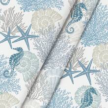 Rectangular Summer Tablecloth, Ocean Creature Blue Beach Washable Tablecloth, Suitable For Party, Picnic, Dinner Decoration - Baby Blue - View 5