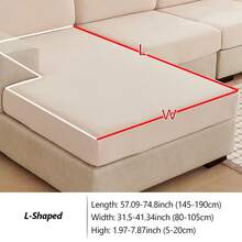 1PC Simple Solid Color Stretchable Elastic Sofa Slipcover, Pet-Resistant And Anti-Slip Cushion Cover, Suitable For 1-4 Seater L-Shaped Modular Sofa Protector Cover, Four-Season Universal, Machine Washable - Multicolor - View 26