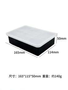 Khay silicon 6 ngăn có nắp đậy, khuôn vuông lớn 5cm dùng trong gia đình và quầy bar. - Nhiều màu - Xem 12