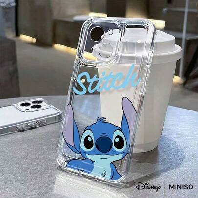 Miniso حافظة هاتف شفافة بنمط الغرز متوافقة مع أجهزة iPhone 17/17 برو/17 برو ماكس/17 إير/16/15/14/13/12/11/X، حافظة iPhone 17 برو ماكس، حافظة iPhone 17 برو، حافظة iPhone 17