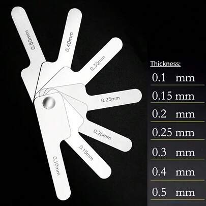 不锈钢牙间测量尺，牙科测量工具，口腔卫生工具，经久耐用，设计紧凑，防锈，优质材料，适用于牙科专业人士和牙科学生